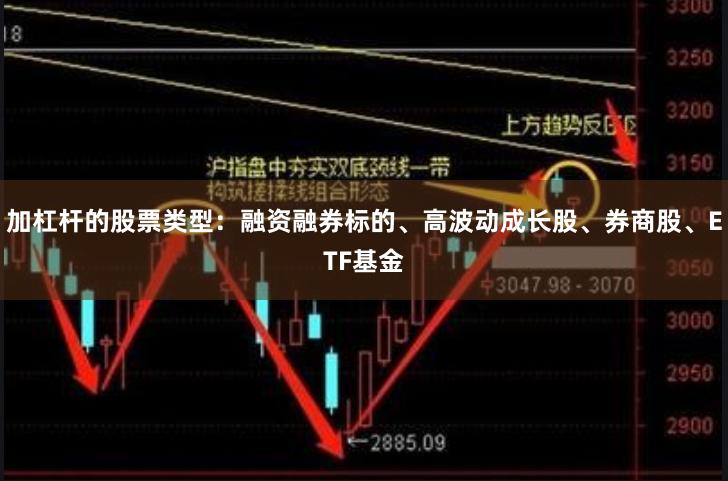 加杠杆的股票类型：融资融券标的、高波动成长股、券商股、ETF基金